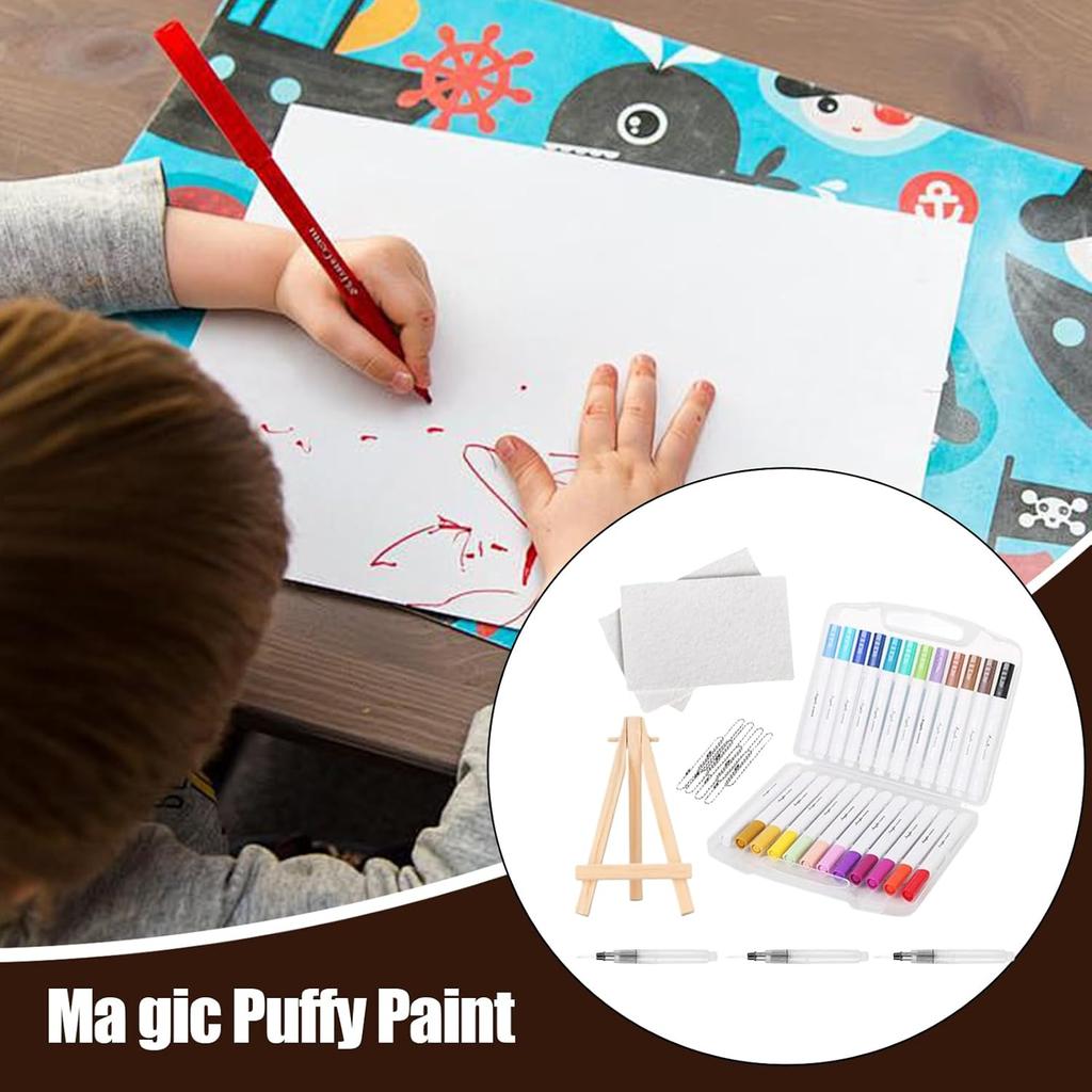 Texture Painting Kit,Kids Painting 3D Drawing Paper Set,Creative Crafts Supplies,Materials, Colourful Sheets, 50 Pieces, for Girls, Boys, Children Art