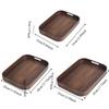Polished Walnut Tea Tray Hollowed-out Handle Breakfast Serving Tray Tea Serving Plate  Desserts