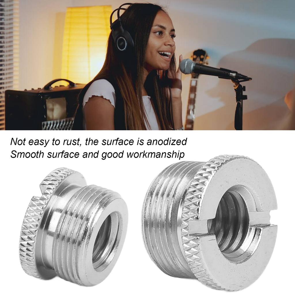 3/8 Inch Female to 5/8 Inch Male Screws Thrd Adapter for Microphone Stand for Mic Mount