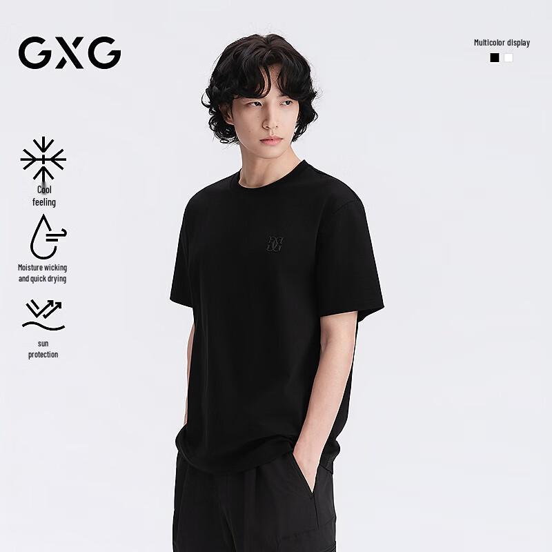 GXG Men s Cooling Quick-Dry Round Neck Small Logo T-Shirt L
