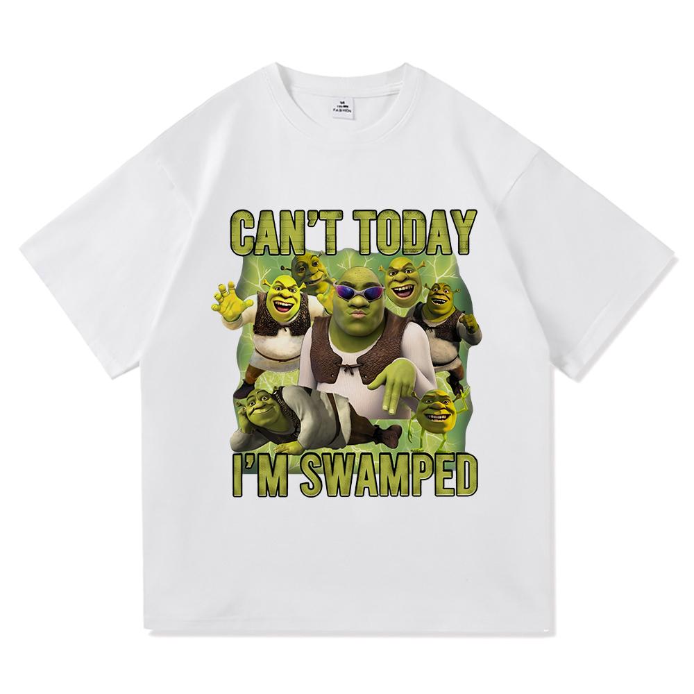 Cant Today Im Swamped T Shirt UnisexWomen Harajuku Aesthetic Graphic Funny Anime TShirt High Quality Vintage Cotton Tees Shirts