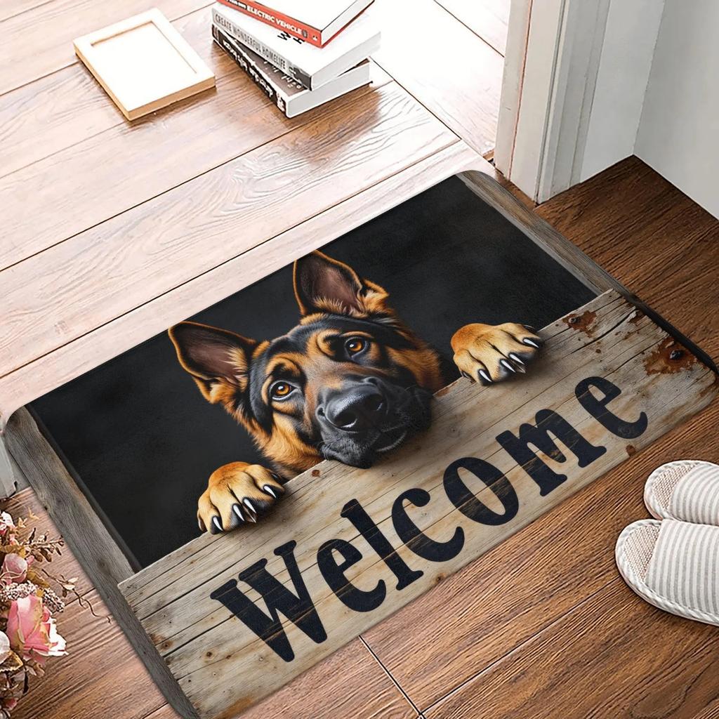 Cute Pet Animal Shaped Carpet Cute Kittens and Puppies Door Mat Entrance/Exit Foot Mat Living Room Bedroom Non Slip Door Mat