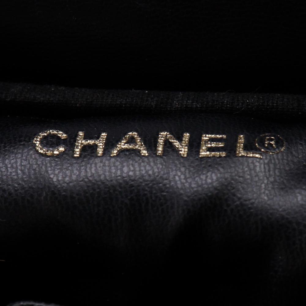 CHANEL Vanity Pouch A01998 COCO Mark black leather Women Used