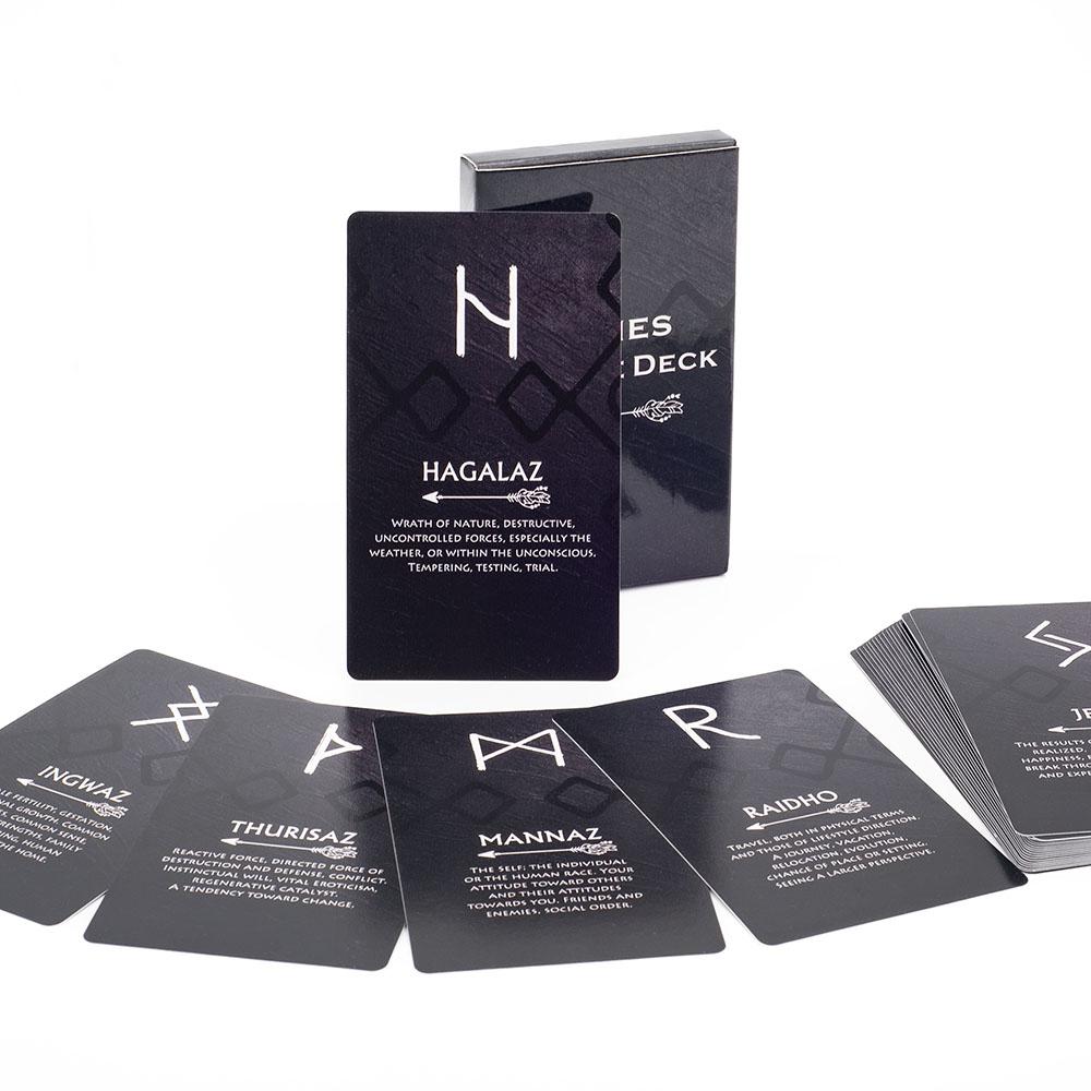 Tarocchi Rune Oracolo Mazzo 26 Carte 10*6.3cm Gioco da Tavolo per Illuminazione e Trasformazione della Vita