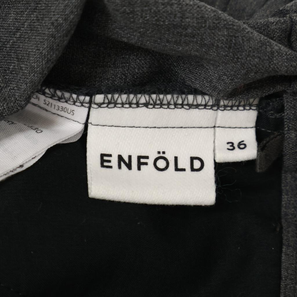 ENFOLD [Excellent Condition/22 Stainless Steel] 300FS131-2530 Wool Trousers with Elastic Jodhpur Pants/ Bottoms 36 grayUsed