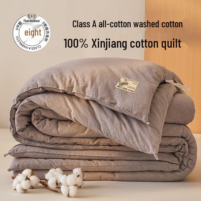 Winter & Summer Quilt: Xinjiang Long-staple Cotton, Thick, Pure Cotton Wadding, All-Season Use