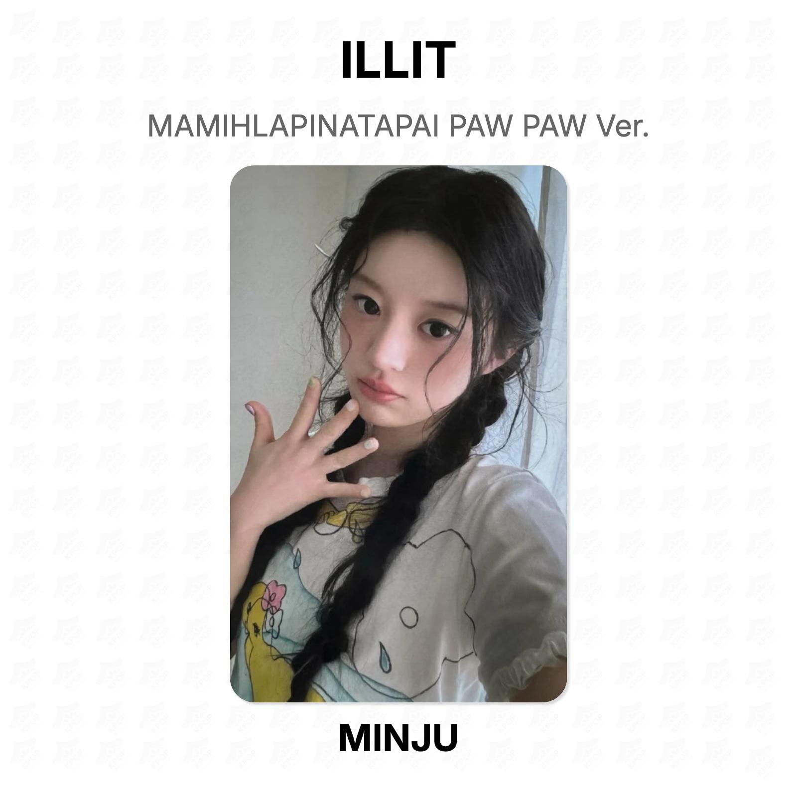 ILLIT MAMIHLAPINATAPAI PAW PAW Wersja. Oficjalna fotokarta MINJU gray