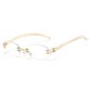 Fashionable New Sunglasses, Retro Y2K Millennium Hot Girl Frameless Gold Wire Ins Sunglasses