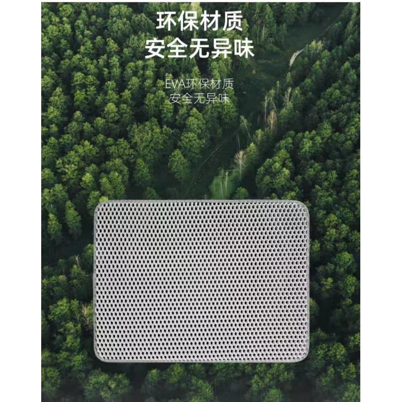 Double-layer Filter Cat Litter Mat EVA Washable Anti-lead Cat Litter Splash Pad Cat Toilet Mat Large Cat Litter Mat