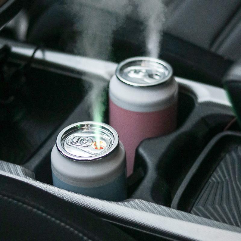 Car Can Humidifier Mini USB Air Humidifier Oil Diffuser Rechargeable Humidifier Portable Office Car Mouisture Auto Accessories