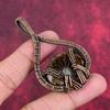 Ammonite fossil pendant copper wire wrapped gemstone pendant handmade pendant copper jewelry decent pendant gifts for him wire wrap jewelry