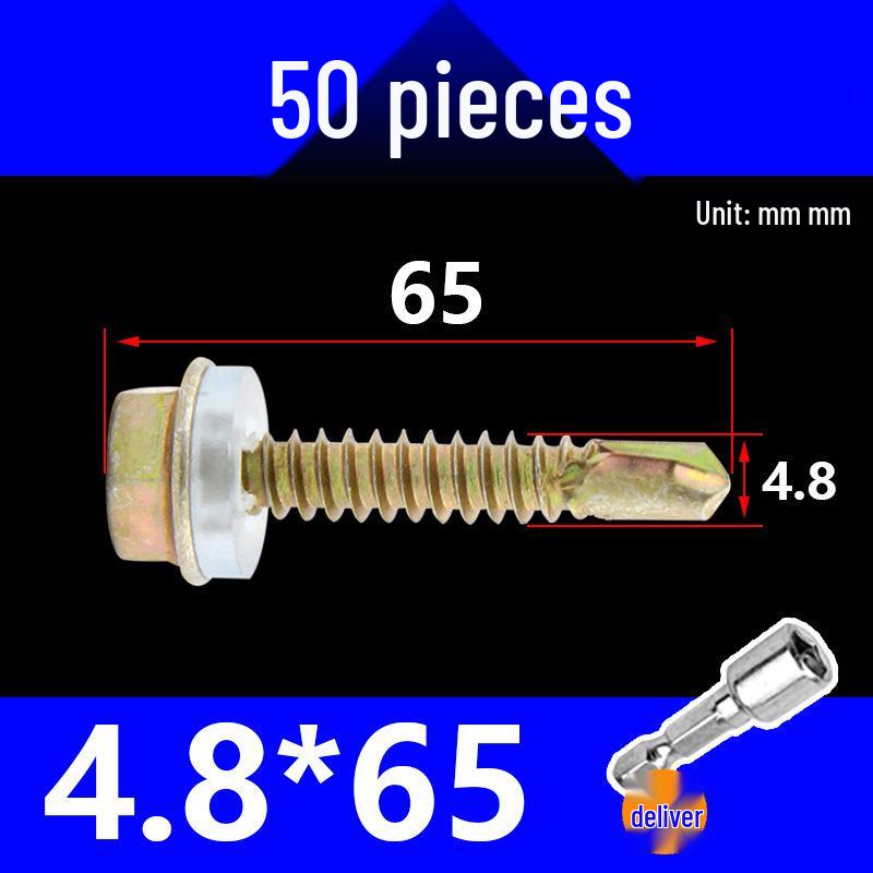 KI9S Stainless Steel Self-Drilling Hex Screw for Tile & Iron, M4