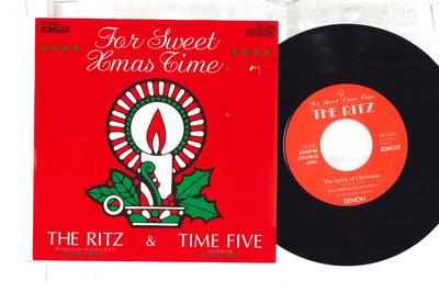 7-Zoll Schallplatte RITZ / TIME FIVE - Spirit Of Christmas / Jingle Bell TD1195PROMO DENON Japan Kinder Gebraucht