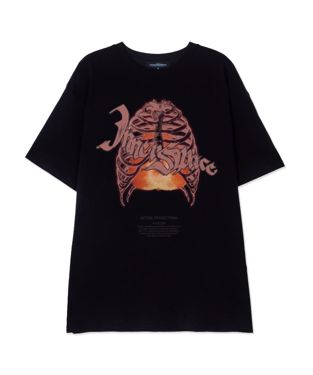 Astral Projection Inner Space Supima Cotton Round Neck Short Sleeve T-Shirt_Black L