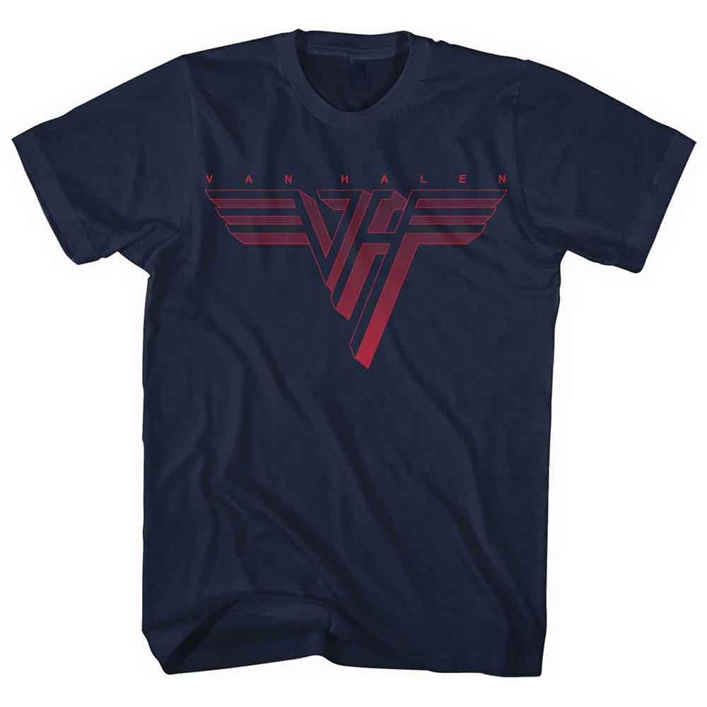 Van Halen Classic Red Logo T-Shirt Blue New Unisex T-Shirt L