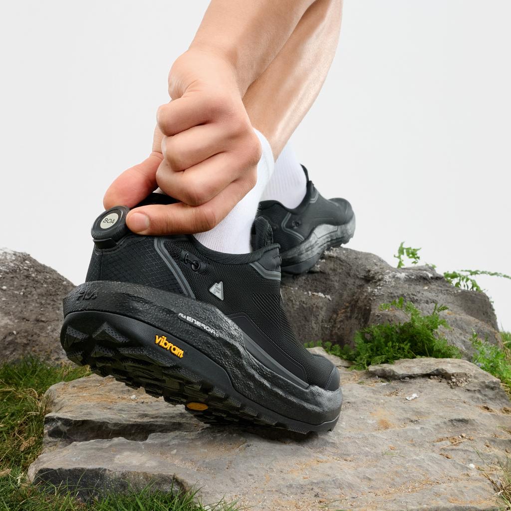 Fila Boa Explorer 2 Comfortable Breathable Shock Absorbing Durable Low Top Outdoor Shoes Men Shoes Black A12M421205FMN