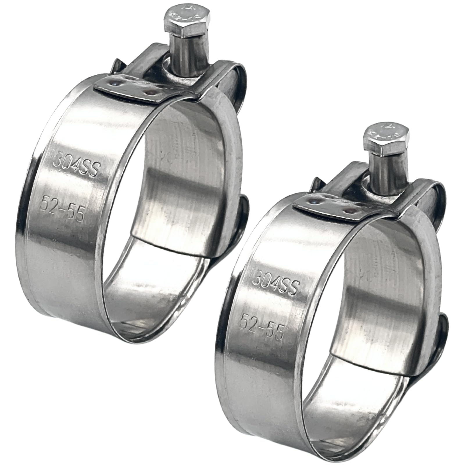 

nanomaru Stainless Steel Muffler Band, Clamp, Pipe, Motorcycle, Motorcycle Parts, Silencer Bolt, Universal Use, 52-55mm