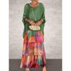 Women's Fashion Summer Spring Solid Color Print 2/1 Sleeve O-Neck Casual Dresses