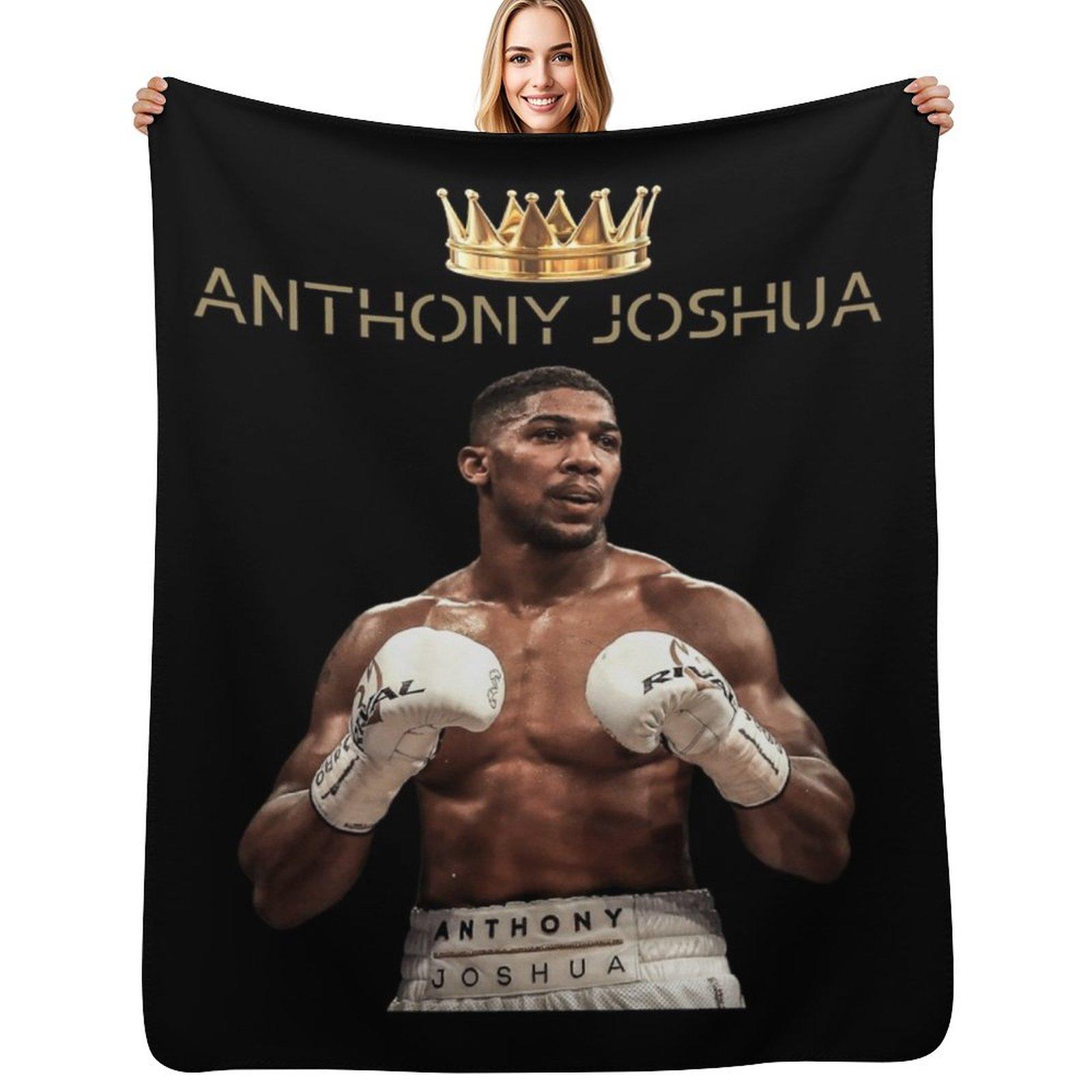 KING ANTHONY JOSHUA Throw Blanket Cozy Throw Blanket Birthday Gift for Him Her Size: 75*100cm, Weight: 230 GSM