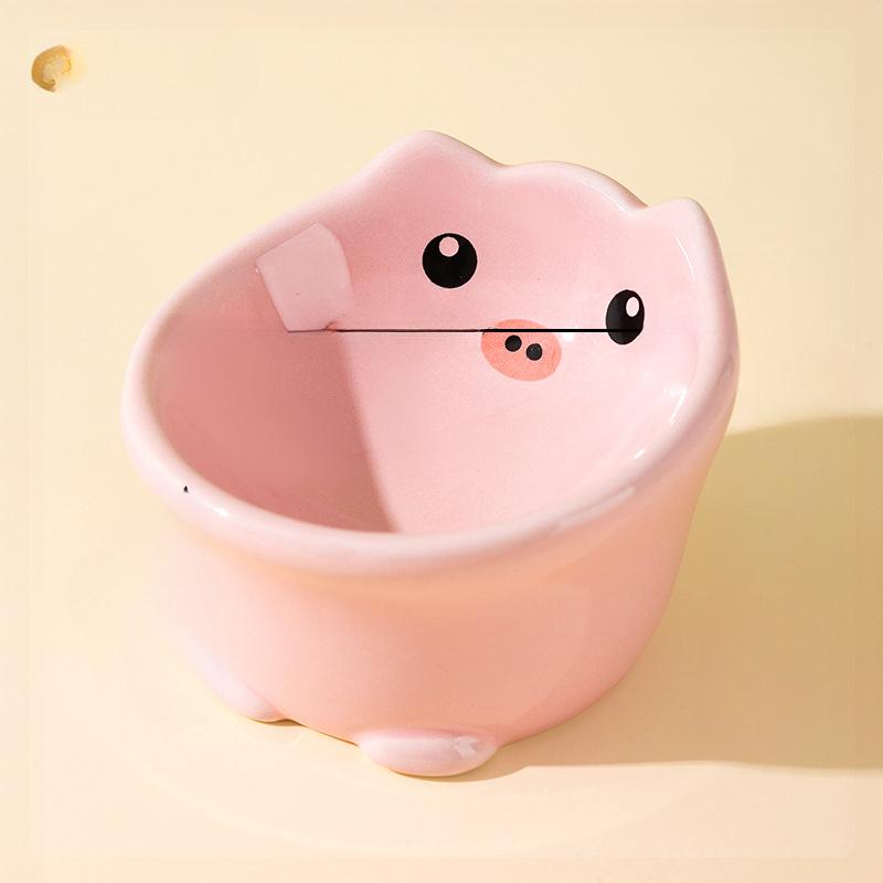 

Керамическая миска для домашних животных из мультфильмов, миска для кошек, очень высокая миска для собак, миска для кошек и домашних животных, миска для риса, миска для собак, керамическая миска для животных, устойчивая к расстройству S11*5.5*8.5 cm