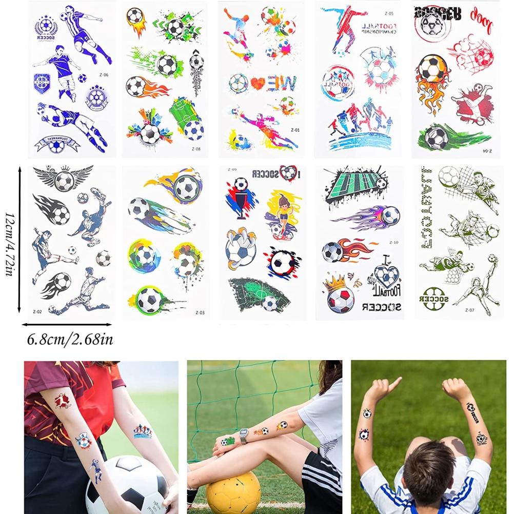 40 52 62 68 72Pcs Football Match Soccer Toys Set Whistles Stickers Key Chains Bracelets Fans Cheering Props Soccer