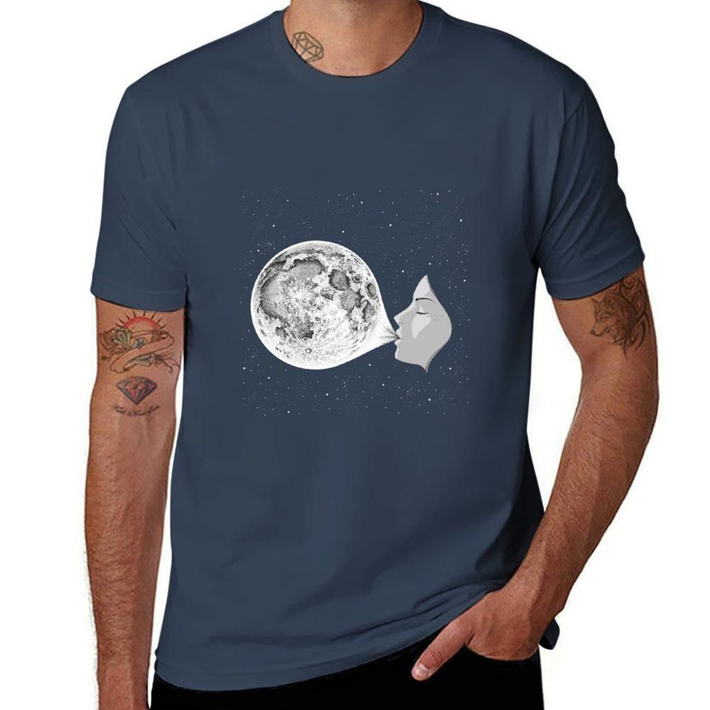 Bubble Moon TShirt NonShrink Basic Cotton TShirt