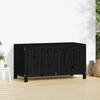 VidaXL Boîte de rangement de jardin Noir 121x55x64 cm Bois massif pin 823847