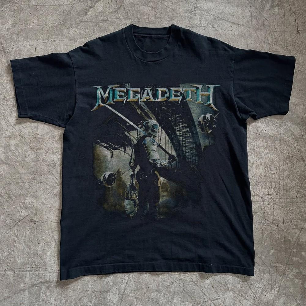 Megadeth Dystopia Album T-shirt Unisex Black Cotton T-shirt Size S-5XL
