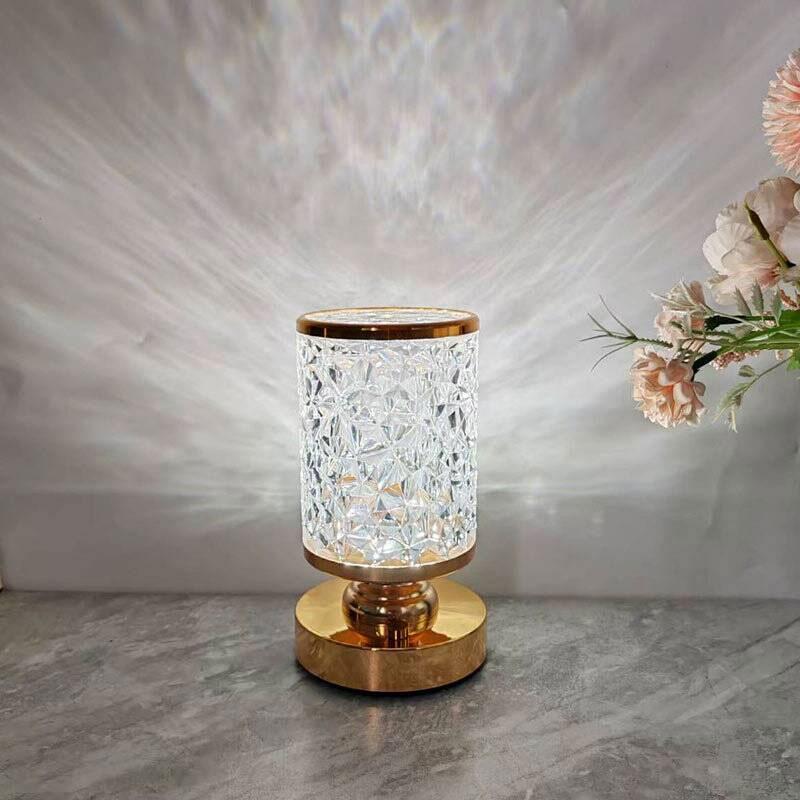 USB Vintage Bedside Lamp Table Lamp Night Light Dimmable Bedroom Crystal Table Lamp Lighting Fixtures for Home Decoration Lamp