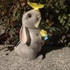 Solar Rabbit Statue: Creative Cartoon Garden Ornament for Courtyard Landscaping