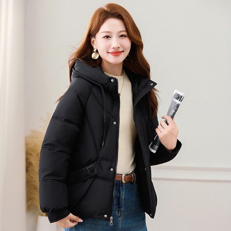 New hooded down cotton cotton jacket women's loose short winter cotton jacket bread jacket cotton jacket women's clothing