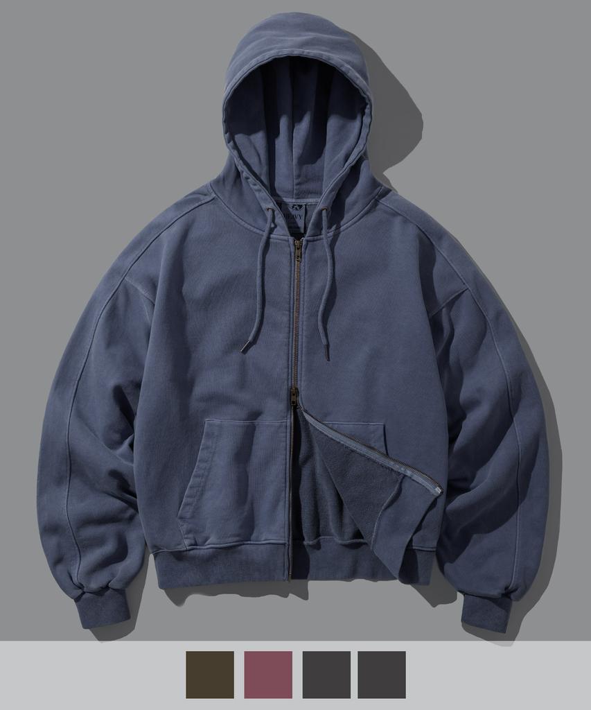Fp142 Meteor Deer Pigment Zip-Up Navy Sjhd1449