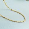 Elegant Sand Gold Clavicle Pendant Necklace for Women - High-End Imitation Gold Chain 