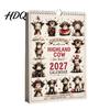 Decorative Monthly Planner Highland Cow Wall Calendar 2027 Cute Hanging for Home Important Date Tracker Office Rustic Farmhouse Desk Decor,