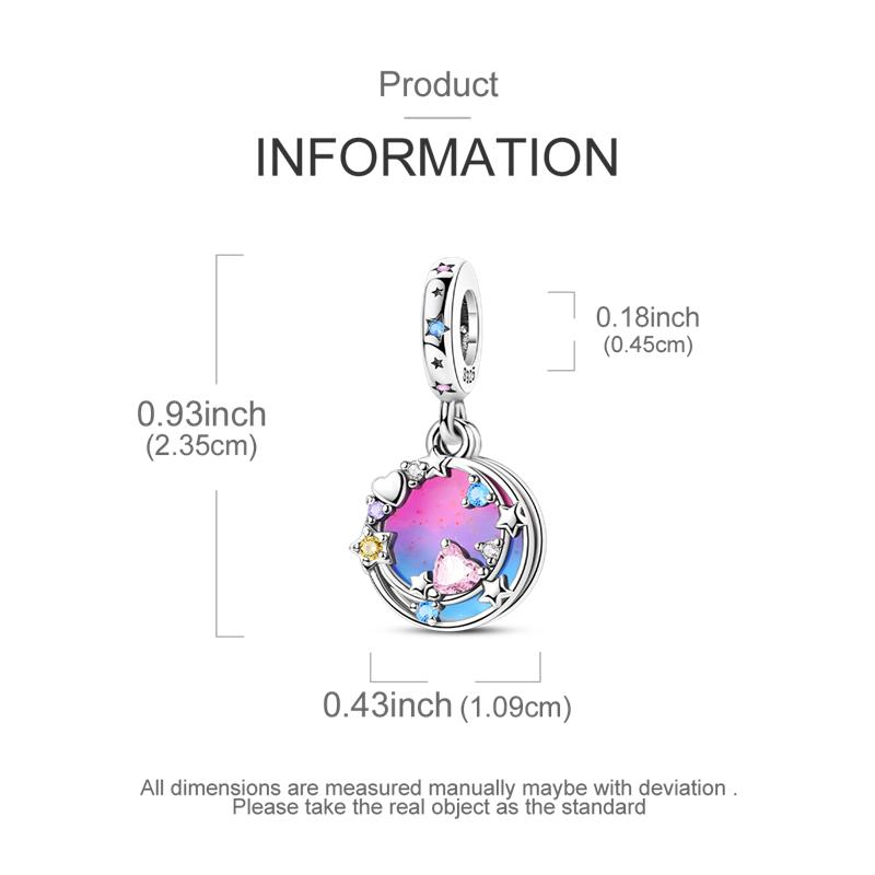 Original Copper Animal Charms Owl Windmill Flower Sun Starry Sky Chain Beads Pendants Fit Bracelet Diy Jewelry Gift