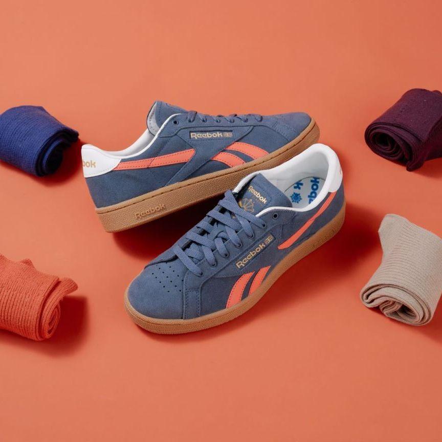 Reebok Club C Grounds UK East Coast Blue Dynamic Red Unisex Sneakers Chalk 100074847