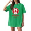Women's Fashion Short Sleeve Soccer Print T-Shirt