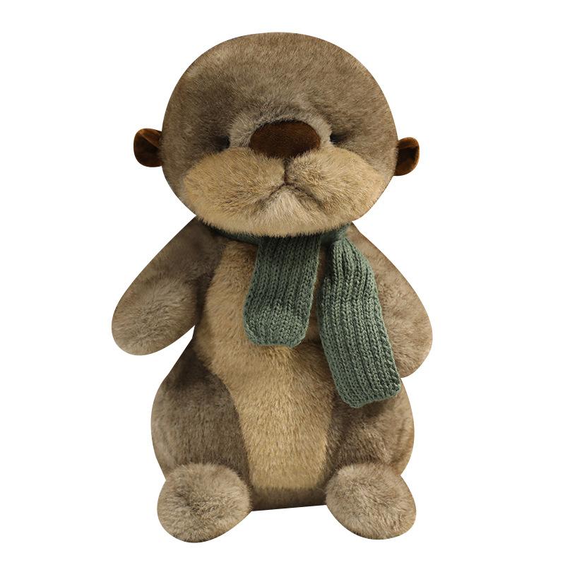 Scarf Otter Children's Toy Water Dog Plush Cartoon Doll Sleeping with Sleeping Doll Birthday Gift