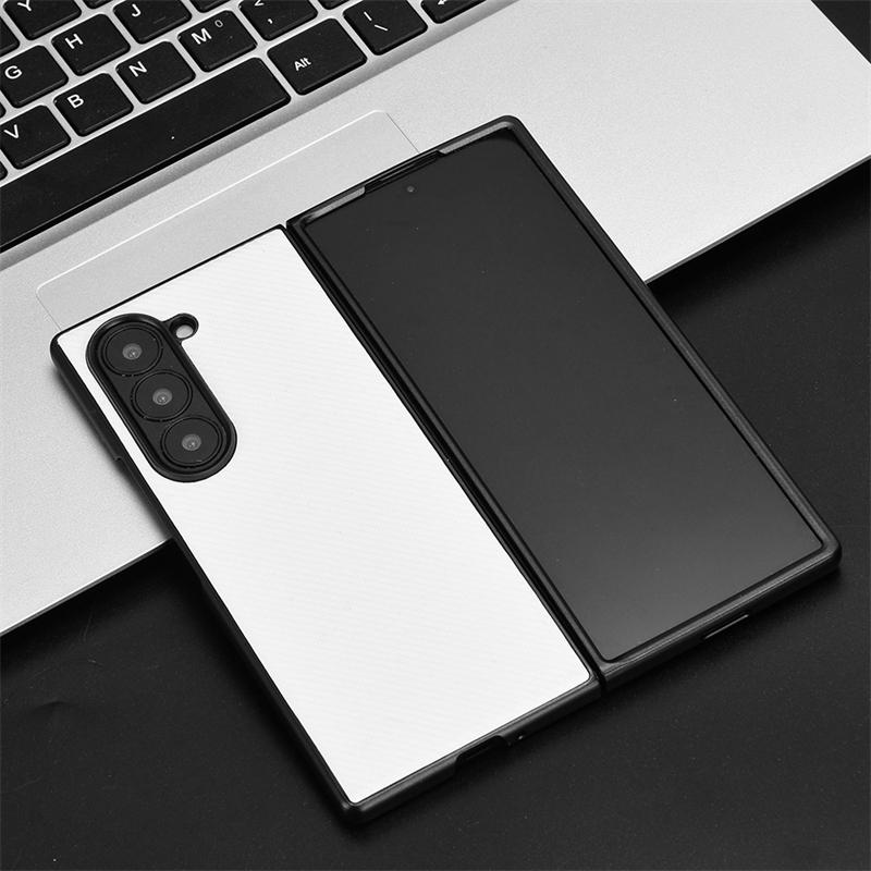 For Samsung Galaxy Z Fold6 5G Case Luxury PU Leather Hard PC Plastic Protection Cover Capa for Galaxy Z Fold 5 4 3 2 1 5G Funda