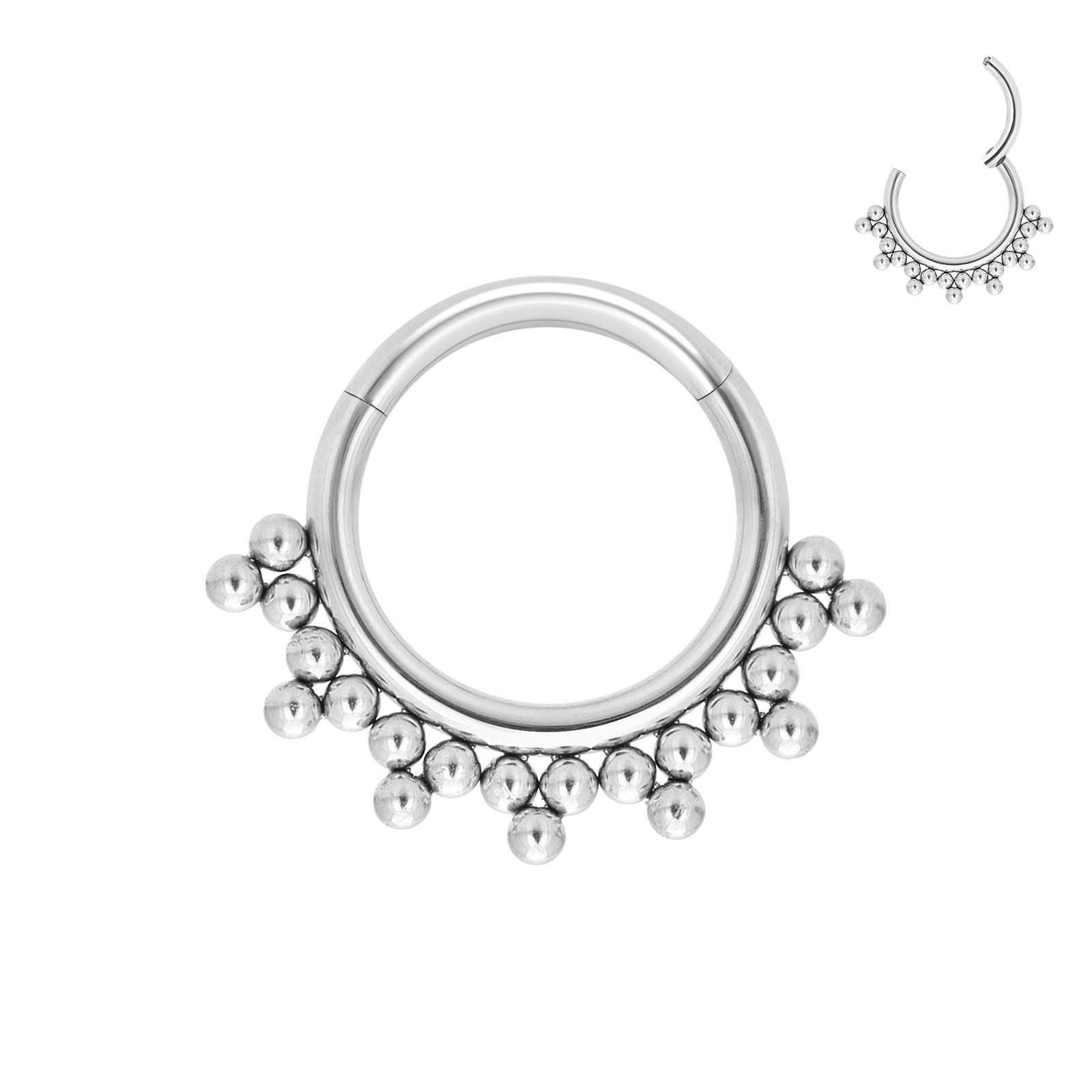 

G23 Titanium Piercing Nose Ring Body Jewelry Hoop earings ASTM F136 Cartilage Tragus Diaphragm Titanium Hing 16G 1.2x8mm&Earrings&Face