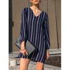 2022 Spring/Summer Women's Urban V-Neck Long-Sleeve Casual Dress