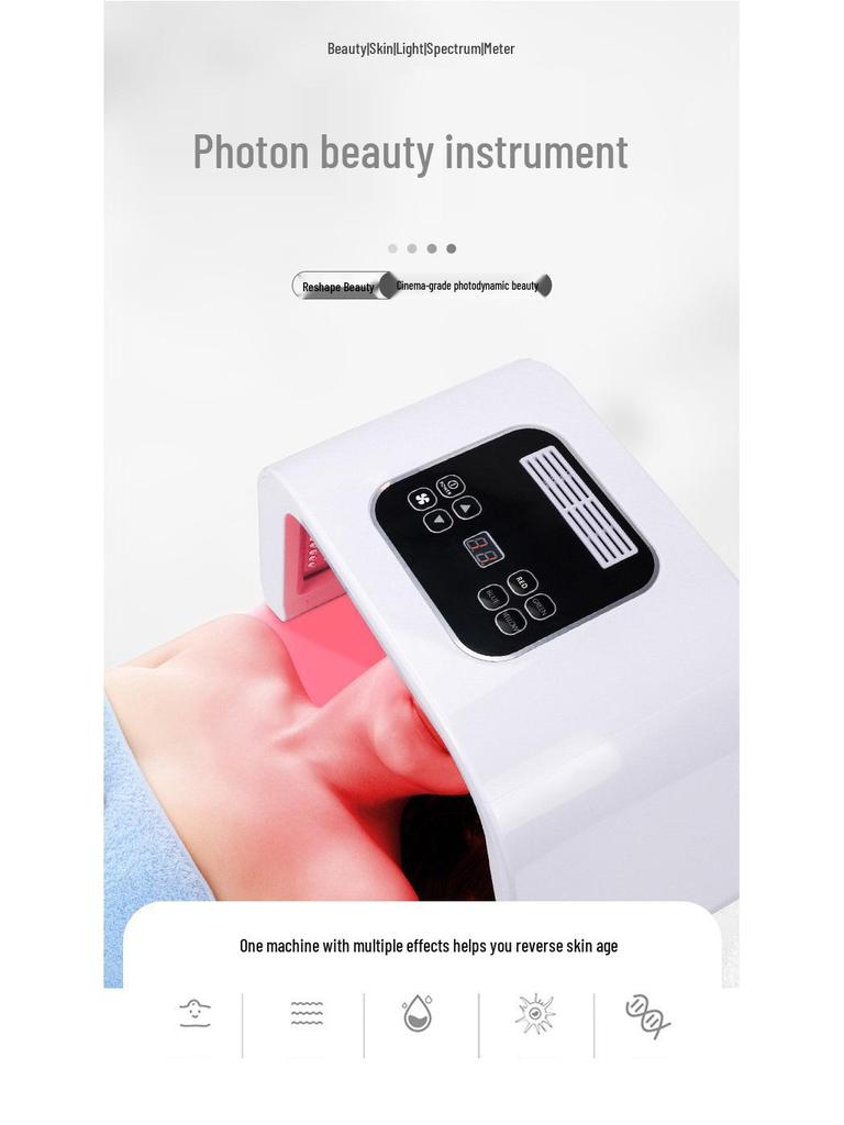 Foldable LED Spectrometer for Colorful Photon Skin Rejuvenation and Red Light Therapy