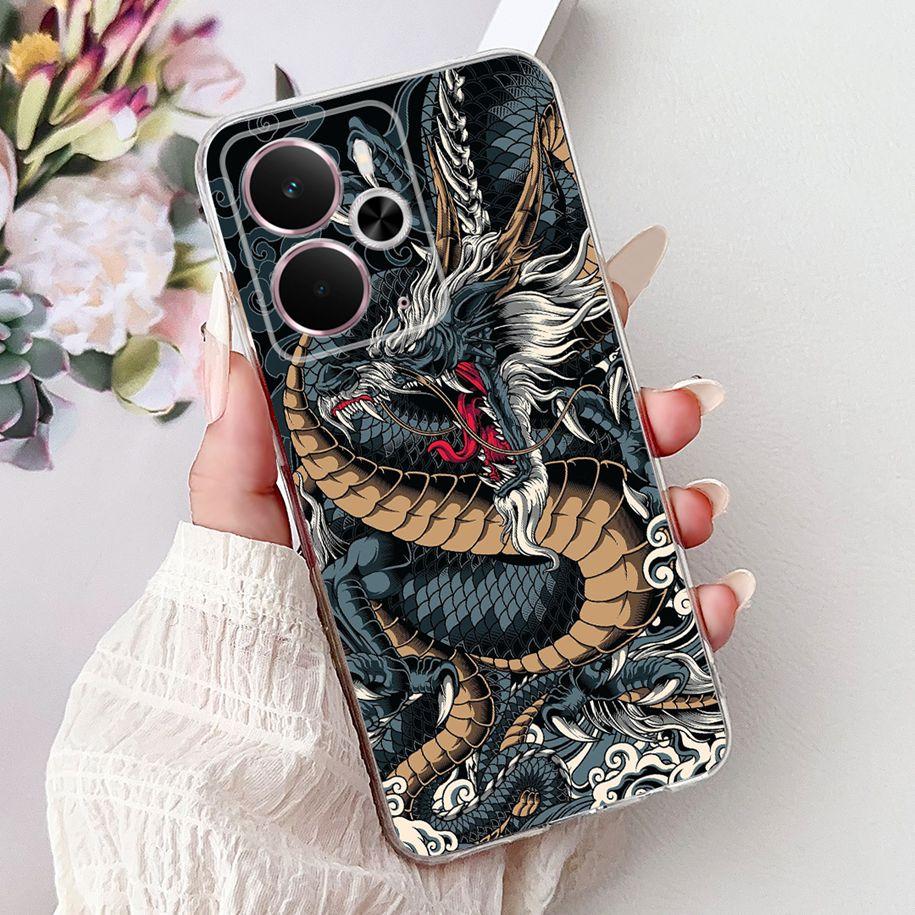 For Realme 14 5G Case Realme 14T Cover RMX5078 RMX5075 Shockproof Silicone Soft TPU Flower Bumper For Realme14 14 T Phone Shells