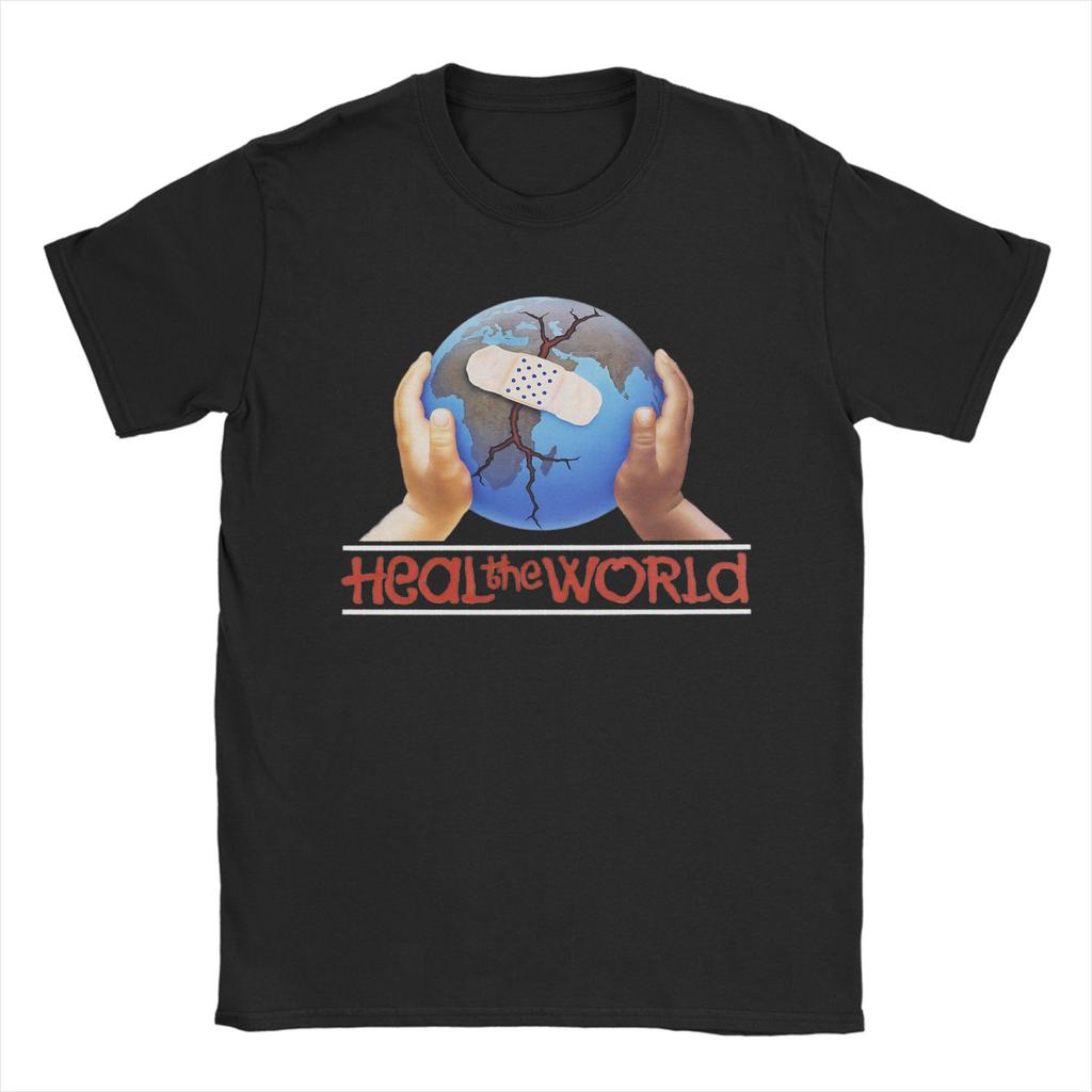 Earth Day Walk For Mj T Shirt Unisex Unisex Pure Cotton Funny Tshirt Round Neck Heal The World Tee Shirt Short Sleeve Tops Big Size