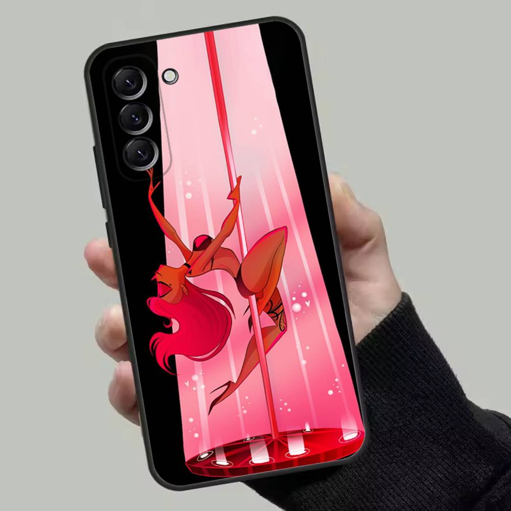 Pole Dance Dancing Fitness Phone Case For Samsung Galaxy A13,A21s,A22,A31,A32,A52,A53,A71,A80,Soft Black Shell