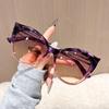 Vintage Cat Eye Sunglasses for Women, Gradient Lens Trendy Oversized Outdoor Sun Glasses