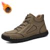 Fashion Classic Genuine Leather Winter Boots for Men Outdoor Shoes for Mountain Trekking Warm Handmade Retro Boot Leisure Hiking