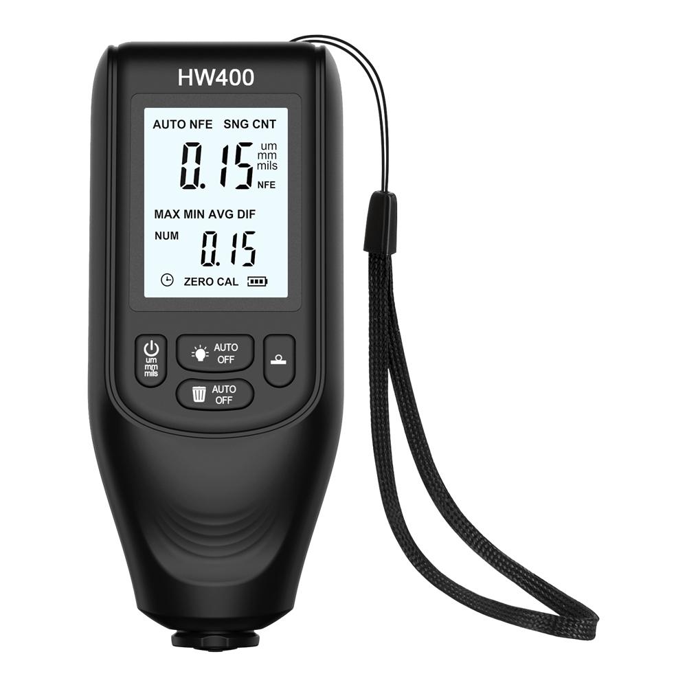 Car Coating Thickness Gauge 0-2000UM Film Thickness Meter Car Paint Thickness Tester For FE/NFE with Calibration Sheets HW400