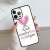 VEGAN QUOTES Rabbit LOVE VEGGIE Phone Case For iPhone 17 Air 11 12 13 14 15 16 Pro Max Cover For iPhone 17 Air Max Plus