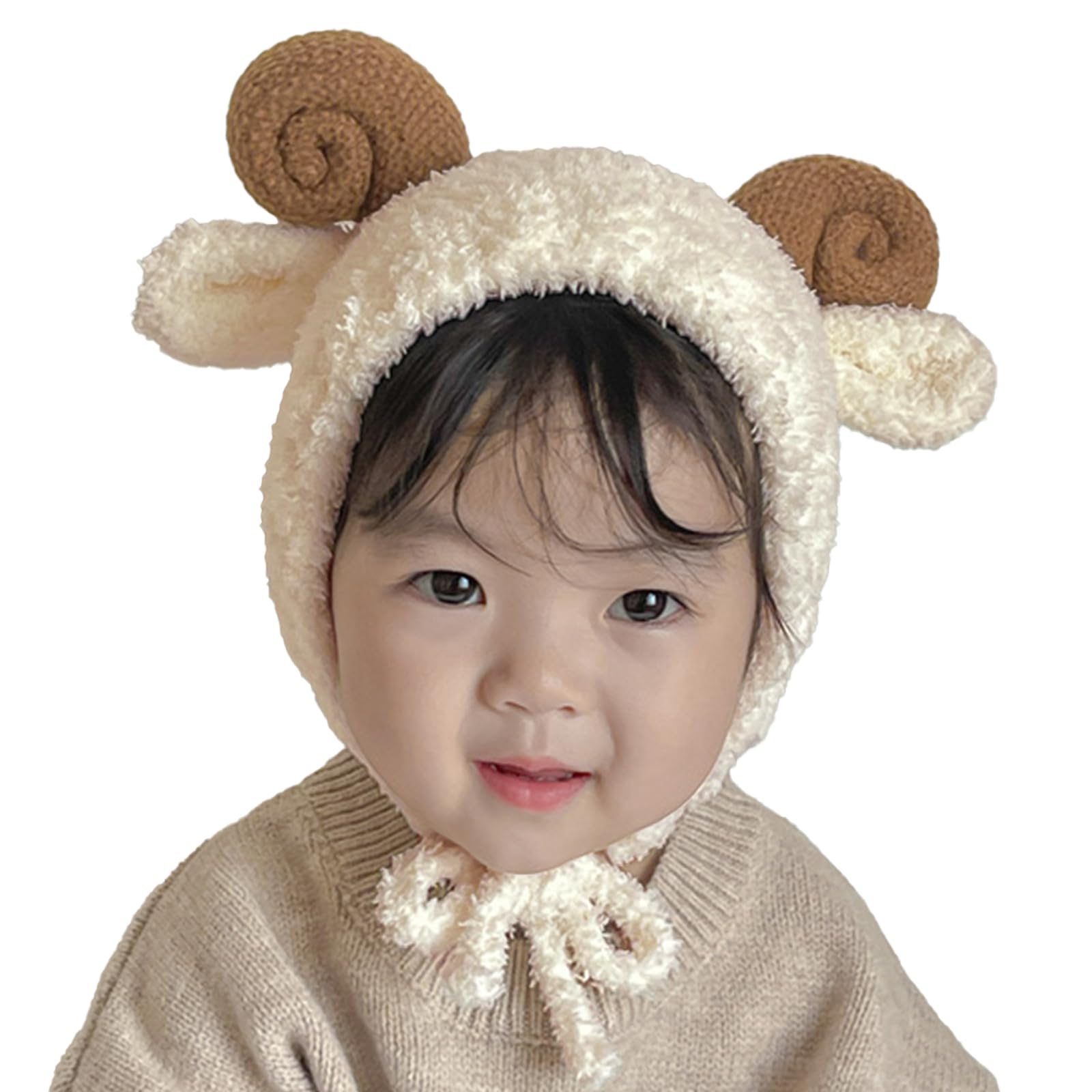 

SLINX Baby Newborn Knitted Animal Ear Hat with Sheep Cute and Warm for Suitable for Boys and Ages One Size Fits DM02 Ears, Winter, Girls, 0-2, All, бежевый
